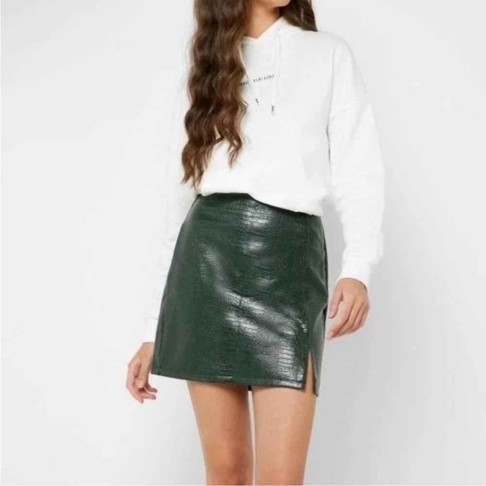 Faux leather Topshop Skirt